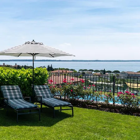 Ausblick Gardasee - Mit Seeblick, Infinity Pool, Garten Und Garage 아파트